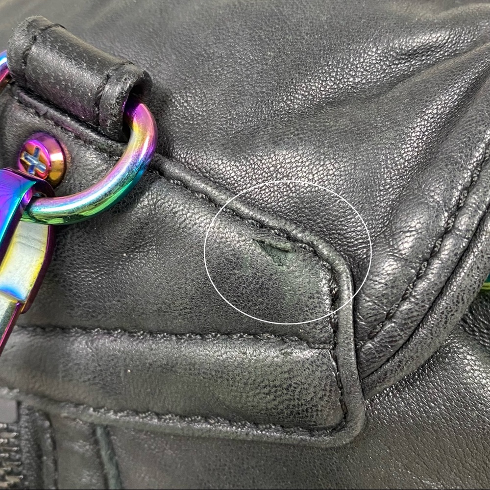 Alexander Wang Black Leather Backpack with Iridescent Hardware - Picture 12 of 16